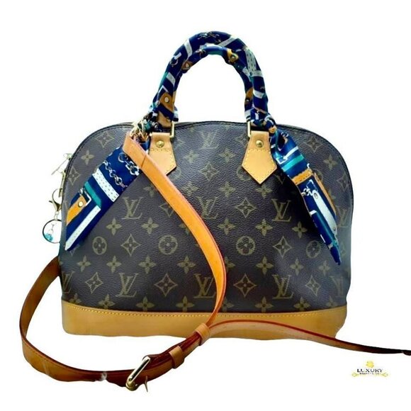 Twilly Orange&Blue Scarf - Picture 2 of 3